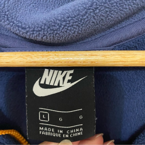 Nike Men’s Blue Fleece Half Zip Sweater Size Large - Picture 4 of 4